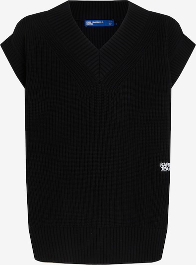 KARL LAGERFELD JEANS Мъжки плетен пуловер без ръкави в черно, Преглед на продукта