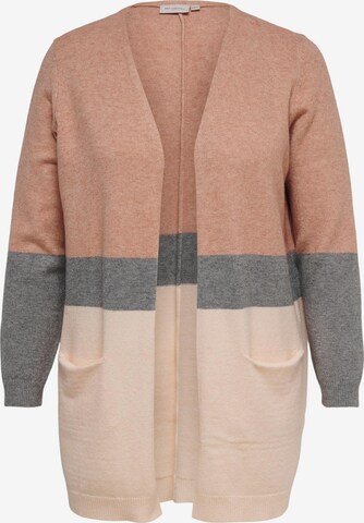 ONLY Carmakoma Cardigan 'Stone' i pink: forside