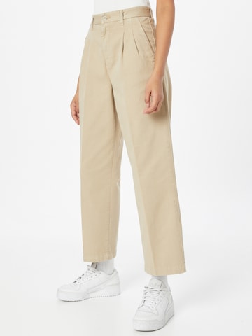 Carhartt WIP Regular Pleat-front trousers 'Cara' in Beige: front