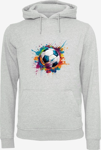 Pull-over 'Bunte Fußball Grafik' F4NT4STIC en gris : devant