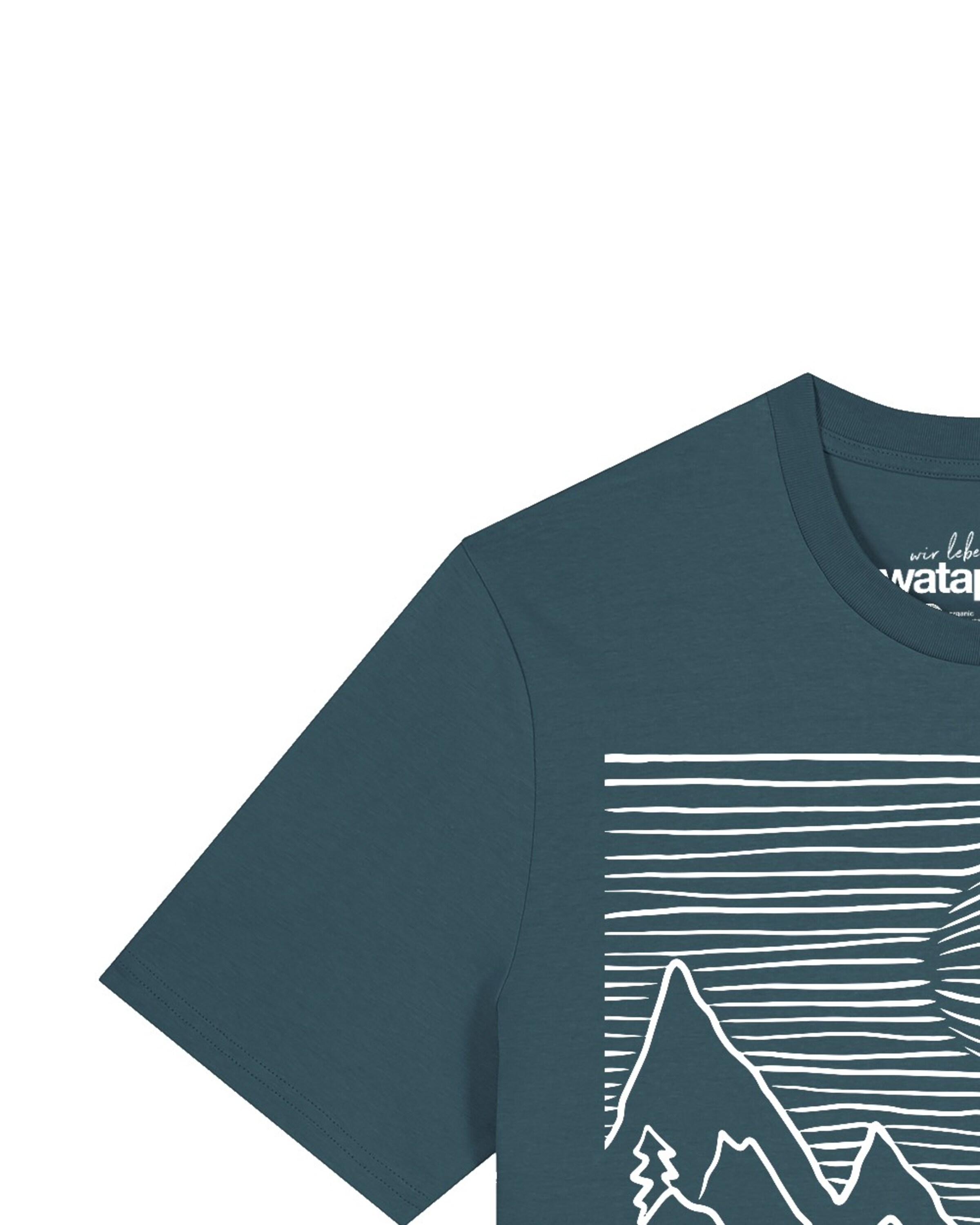 T-Shirt 'Mountains' Watapparel en vert