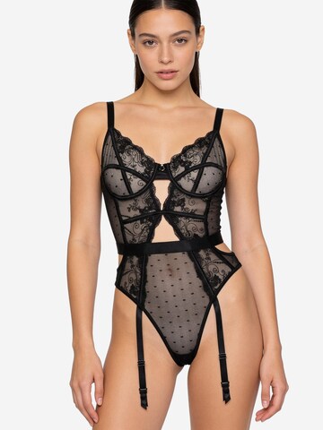 L.BEV Body 'Passione Nera'‌‌‌ in Schwarz: Vorderseite