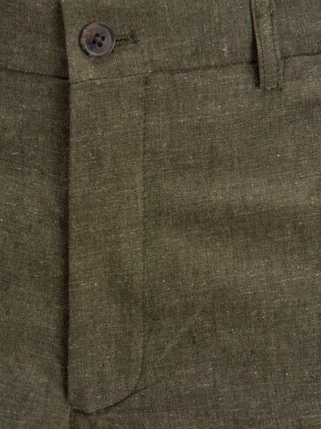 JACK & JONES Slim fit Pleated Pants 'Riviera' in Brown