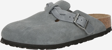 BIRKENSTOCK - Zapatos abiertos 'Boston' en gris: frente