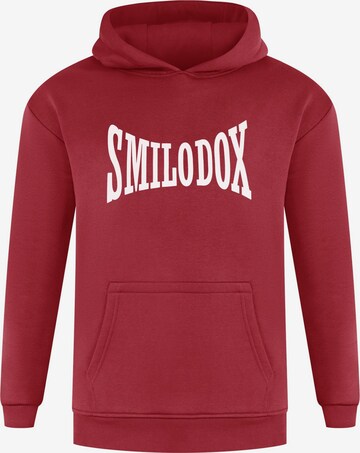 Smilodox Sweatshirt 'Classic Pro' in Rood: voorkant