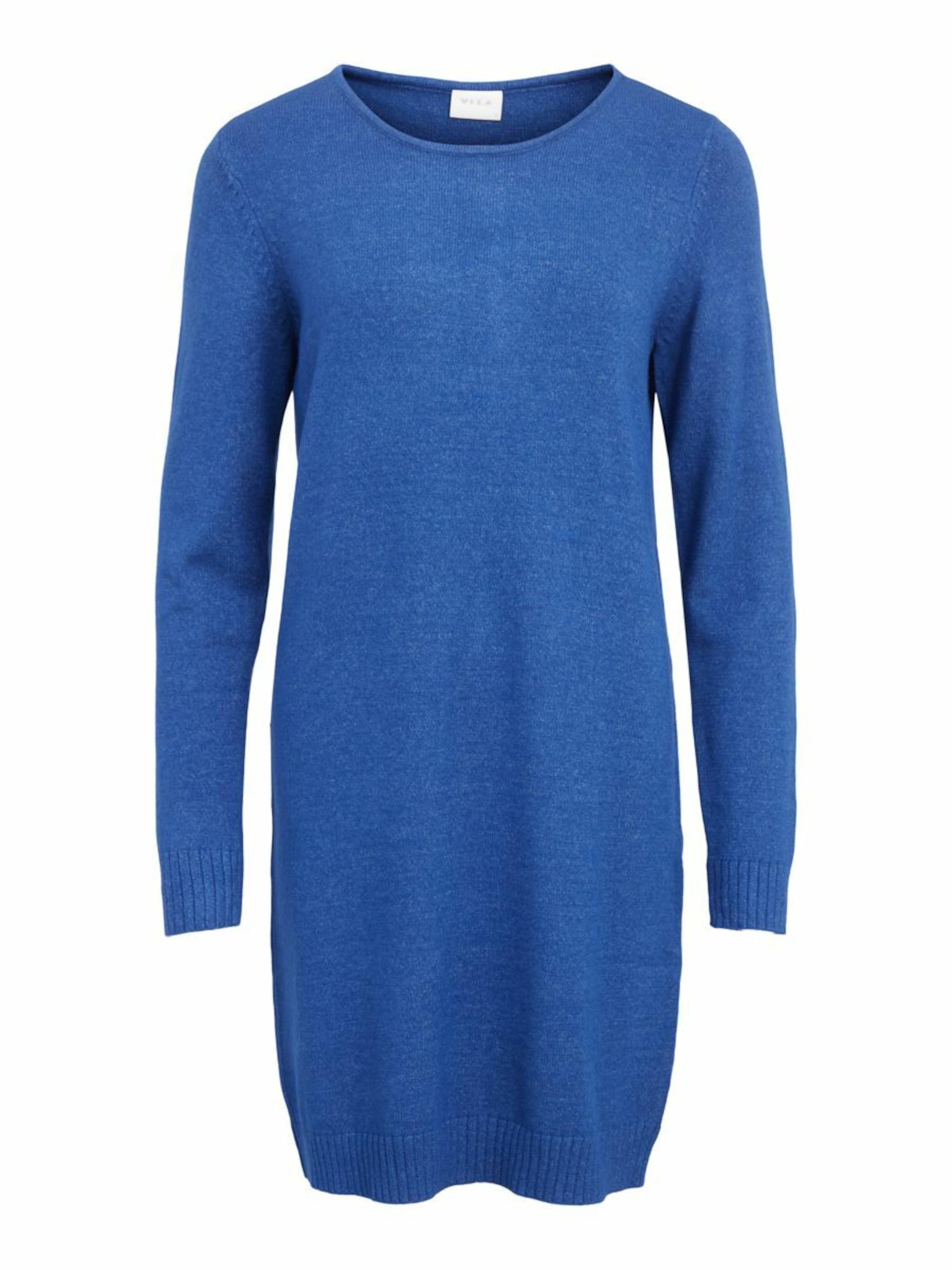 VILA Strikkjole i blå: forside