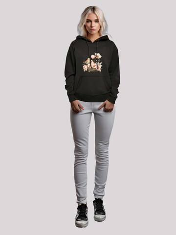 F4NT4STIC Sweatshirt 'Vogelnest Blumen' in Black