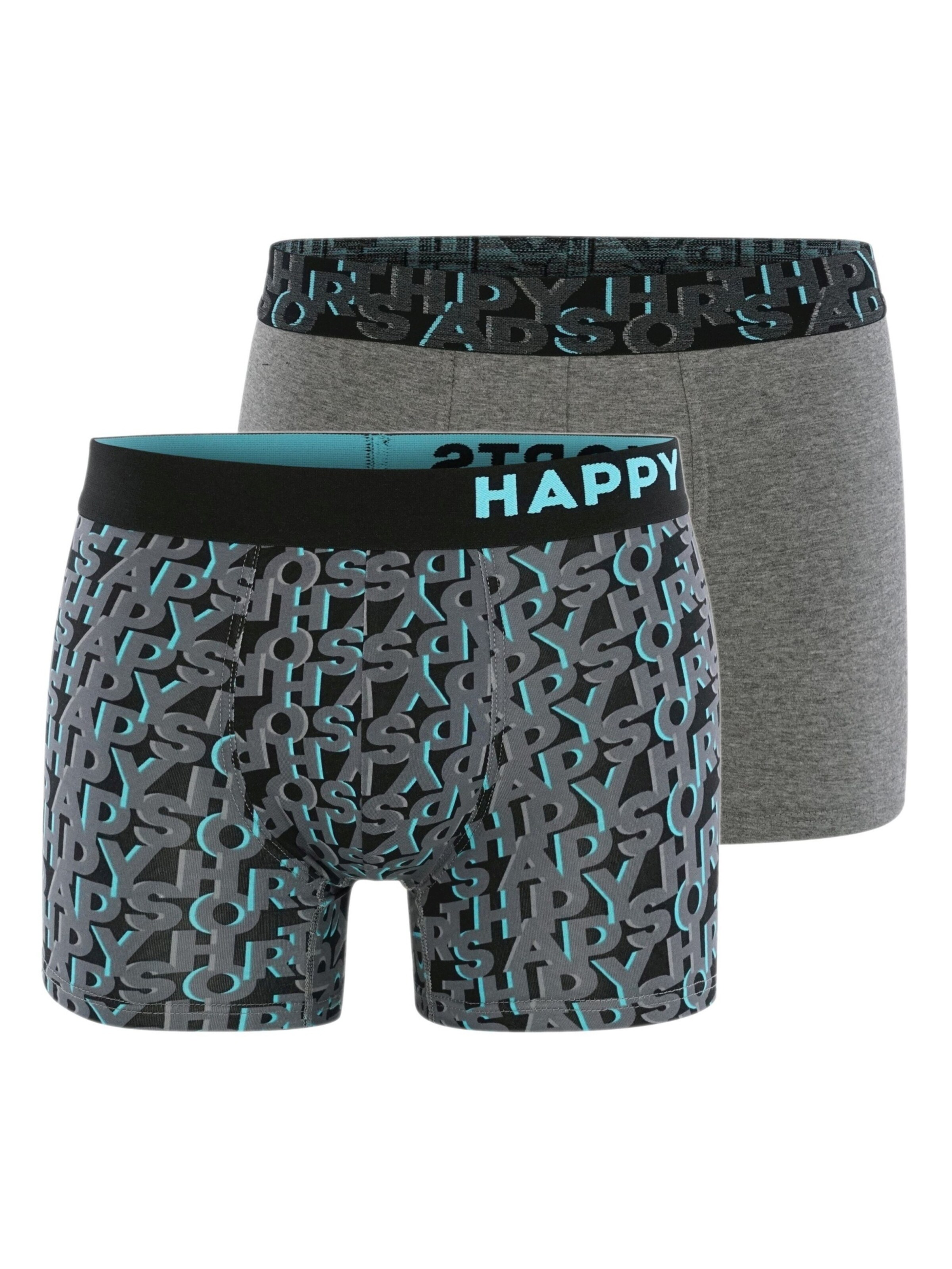 Happy Shorts Retroshorts ' Trunks #3 ' in Grau: Vorderseite