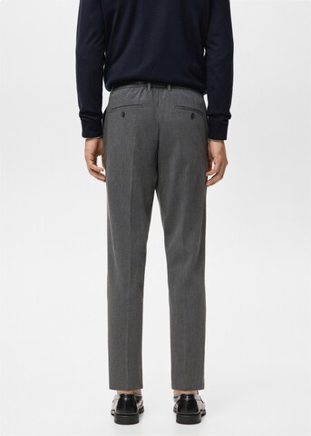 MANGO MAN Slim fit Pleated Pants 'Bologna' in Grey