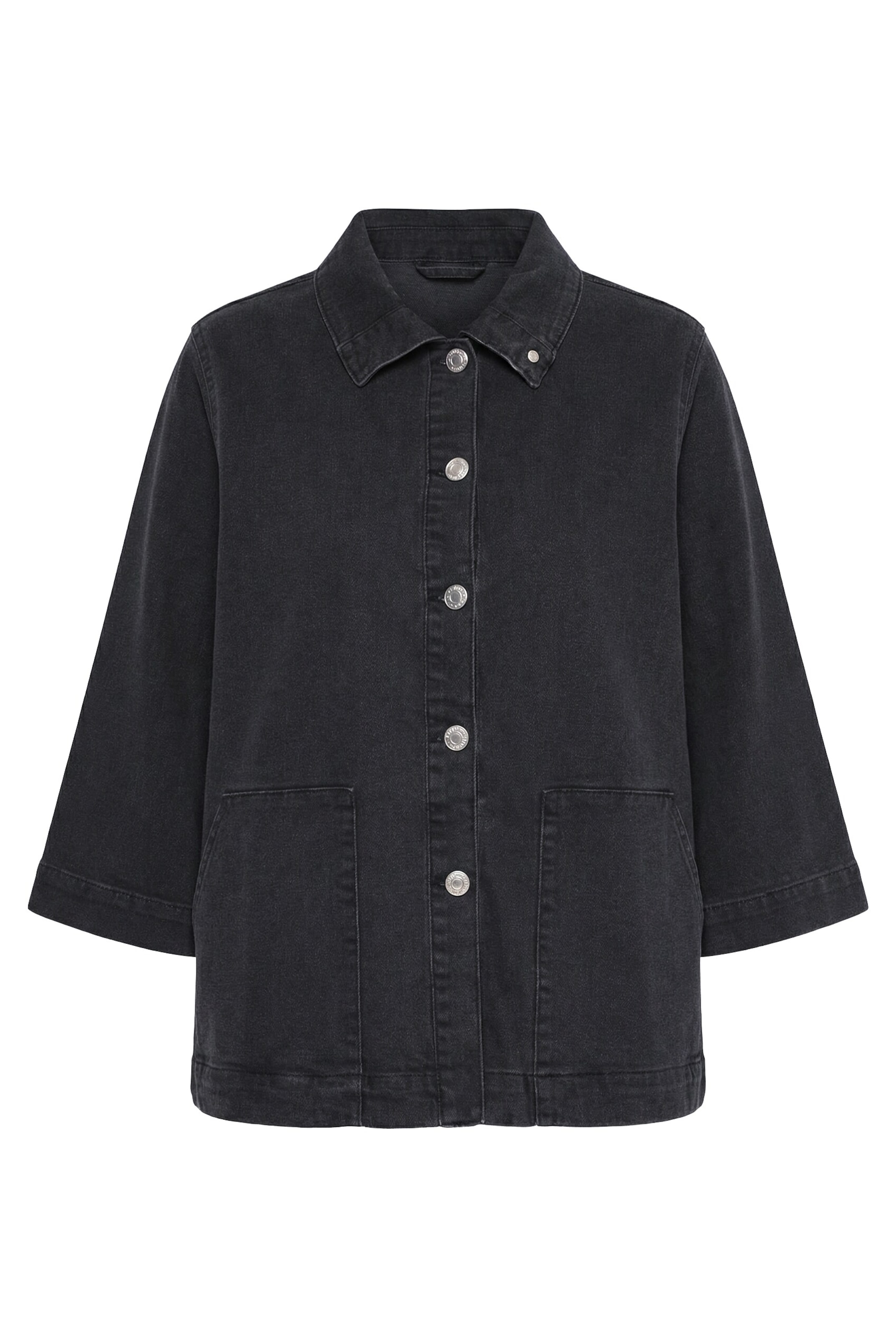 MIAMODA Between-season jacket in Black: front