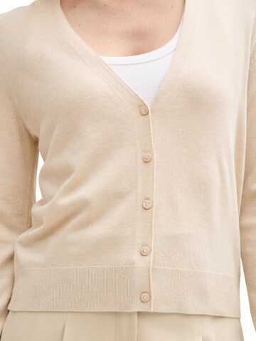 TOM TAILOR Strickjacke in Beige