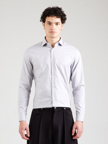 JACK & JONES Slim fit Business Shirt 'JPRBLAPARKER' in Grey: front