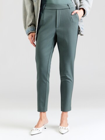 VILA Slim fit Pleat-Front Pants 'VIVarone' in Green