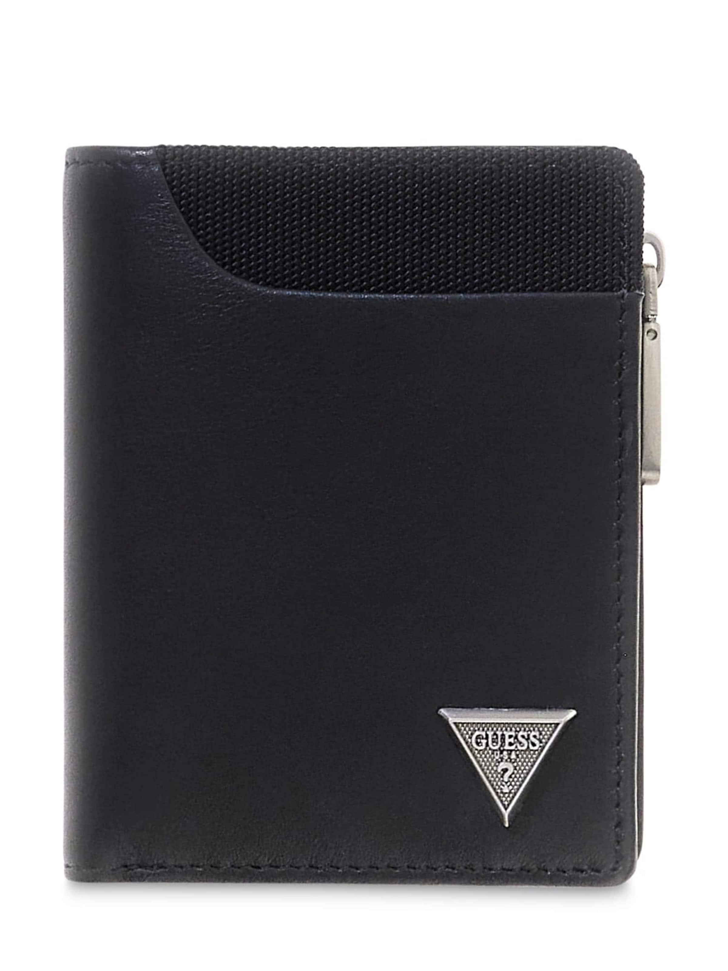 GUESS Portemonnaie 'Berna' in Schwarz: Vorderseite