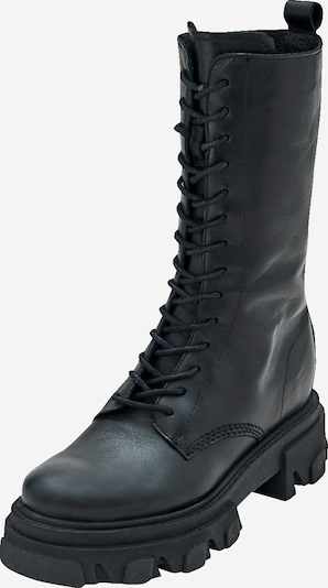 EDITED Bottes à lacets 'Dorle' en noir, Vue avec produit