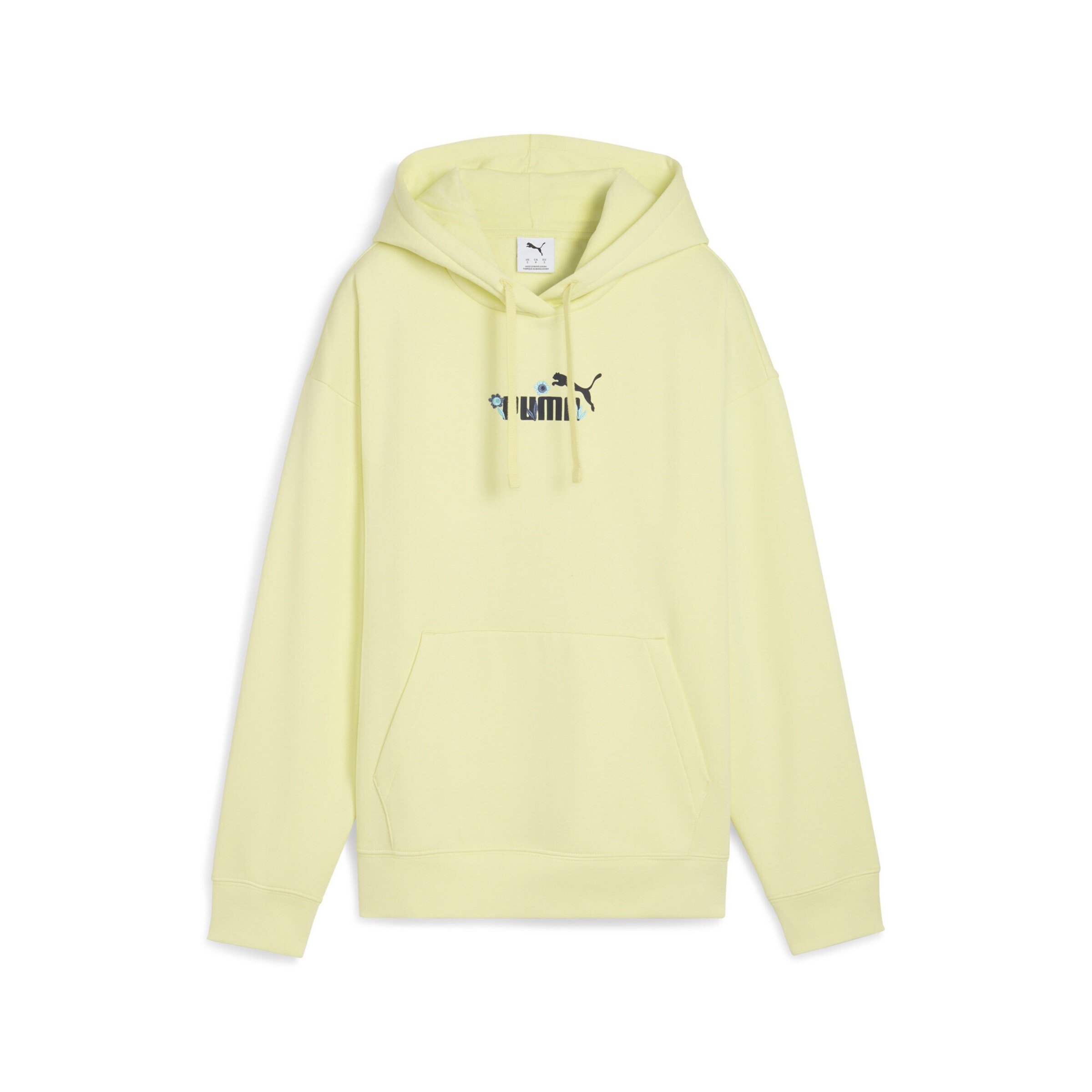 PUMA Sweatshirt 'Essentials Nature 2.0' in Geel: voorkant