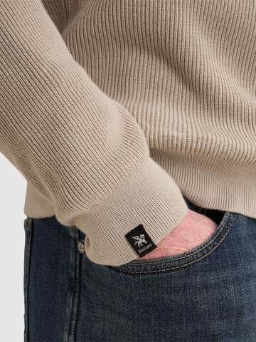 Pullover 'Pullover with half-zip and allover rib texture' di VANGUARD in grigio