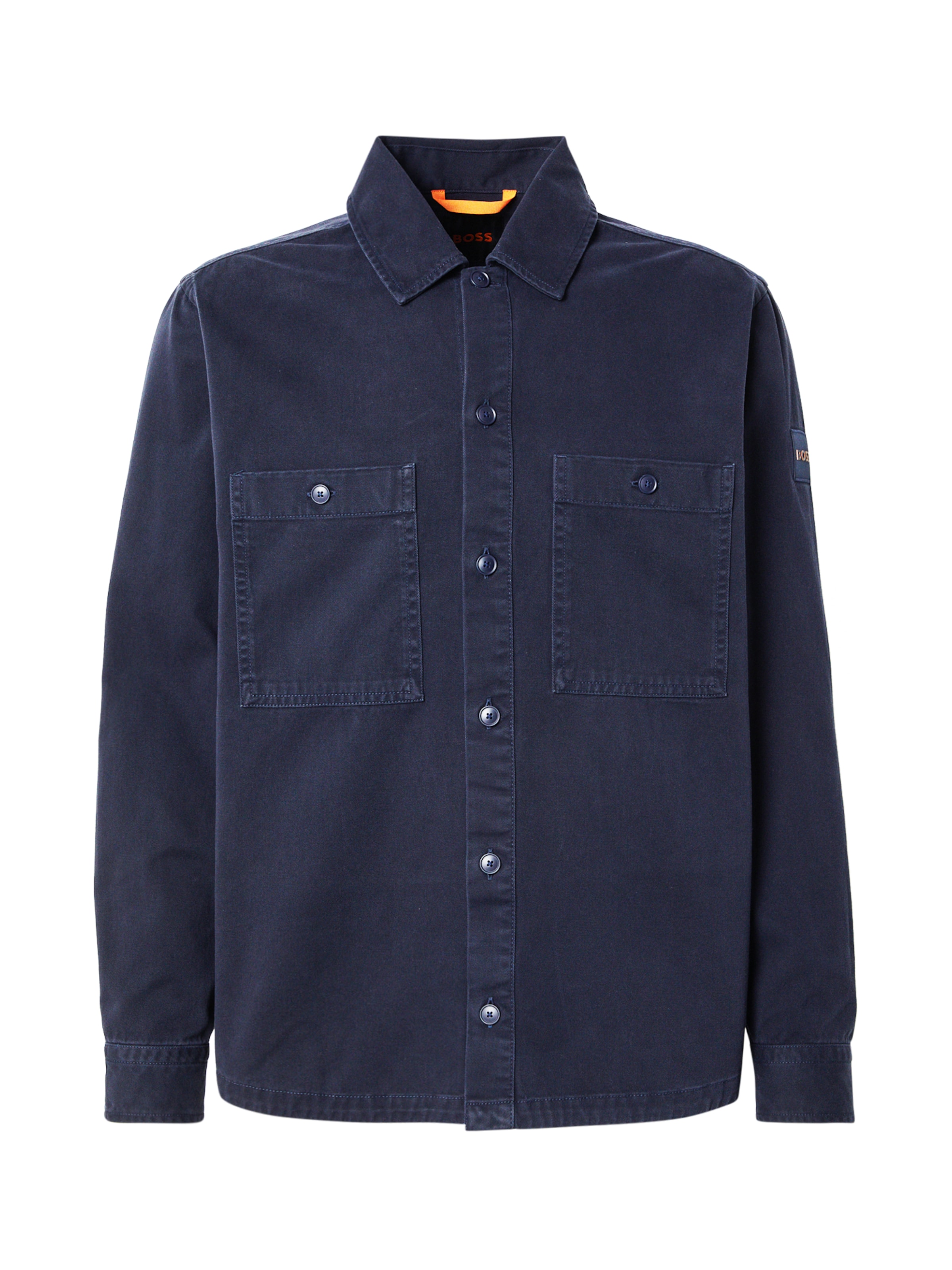 BOSS Tavaline suurus Triiksärk, värv sinine: eest vaates