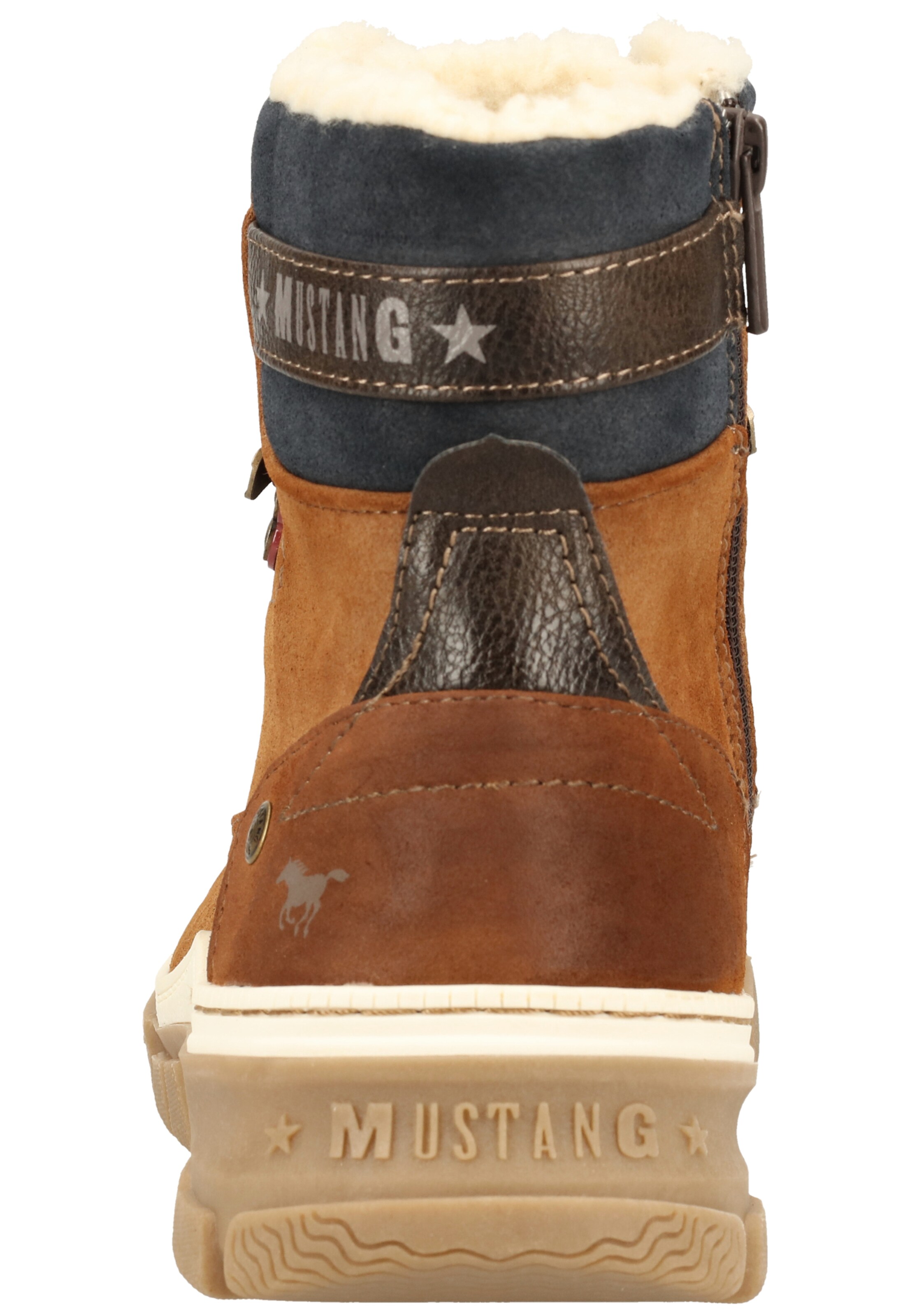 MUSTANG Šnurovacie čižmy - Hnedá