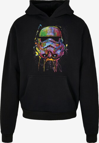 F4NT4STIC Sweatshirt 'Stormtrooper Paint Splats' in Zwart: voorkant