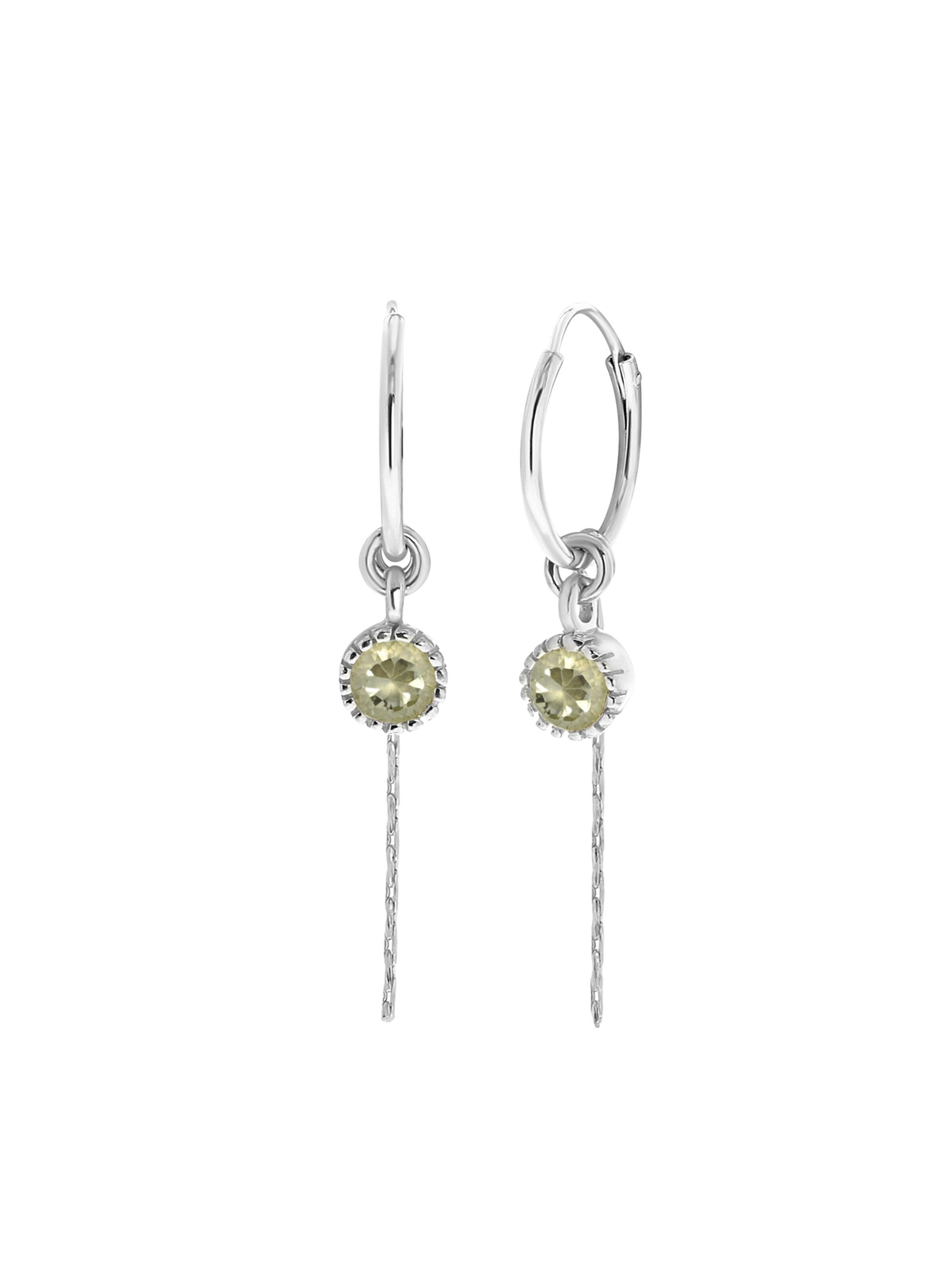 Lucardi Earrings in Silver: front