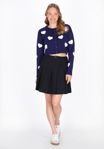 MYMO Knit cardigan in Blue: front