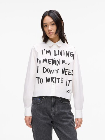 Chemisier KARL LAGERFELD JEANS en blanc : devant