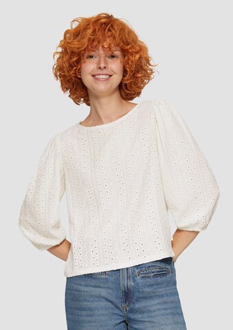 T-shirt QS en beige : devant