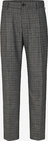 STRELLSON Regular Pleat-Front Pants 'Lois' in Grey: front