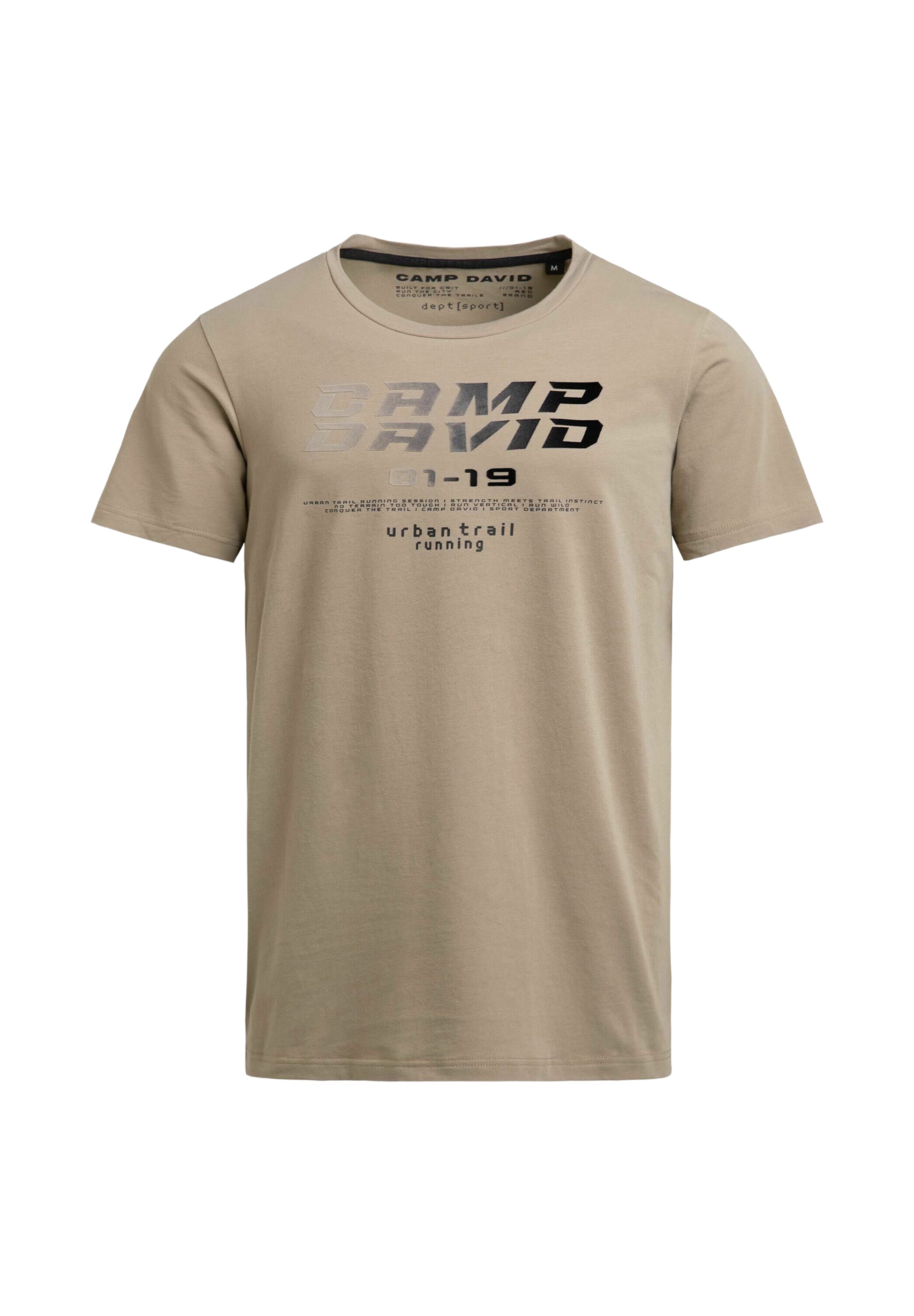 CAMP DAVID Póló 'Urban Trail Run' - barna: elől