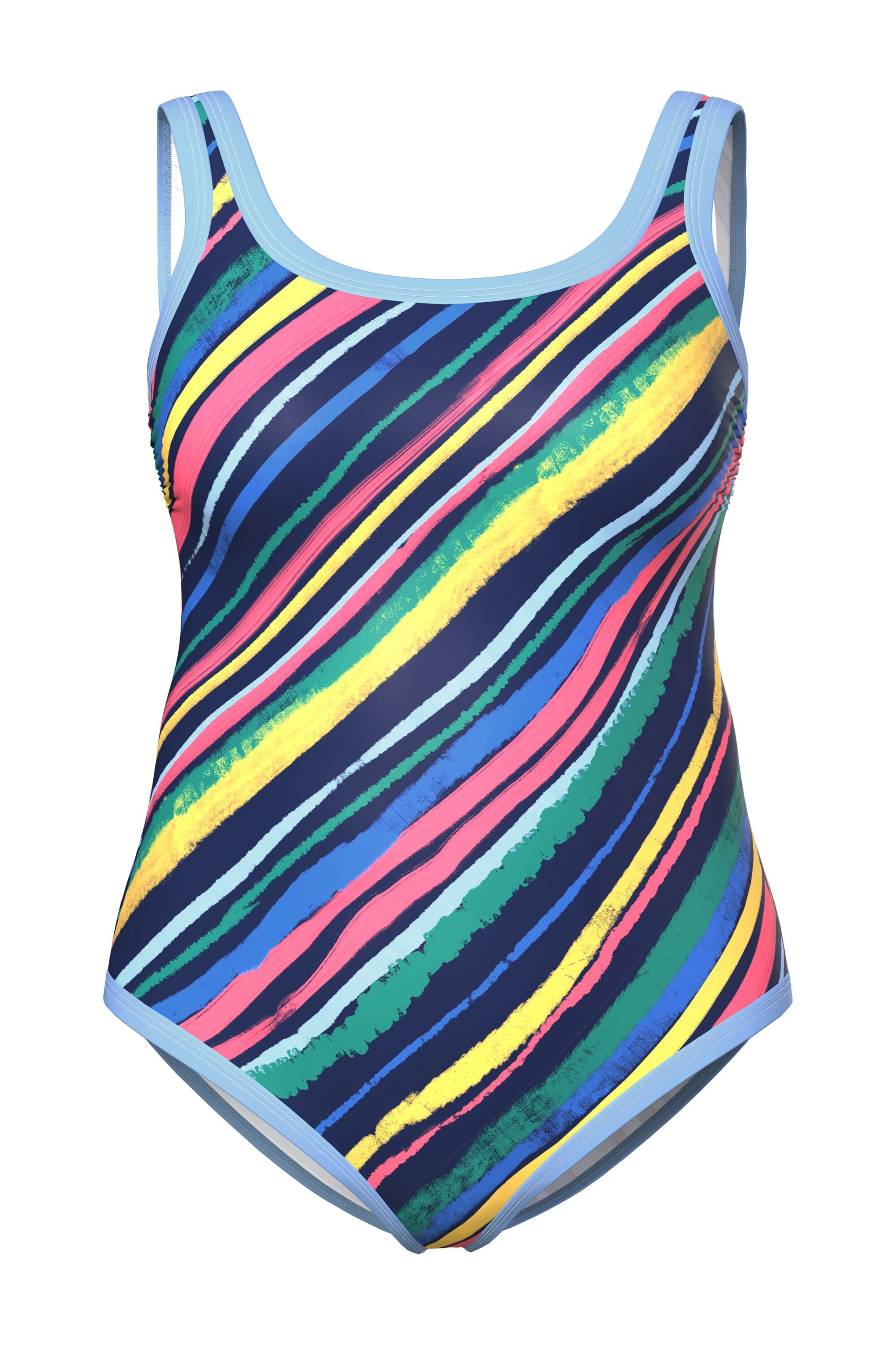 Ulla Popken Badpak in Blauw: voorkant