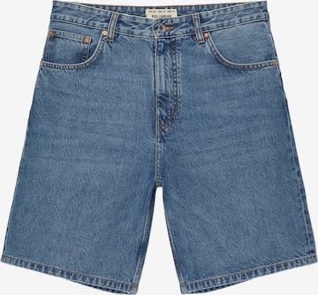 Pull&Bear Loosefit Shorts in Blau: predná strana