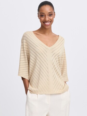 b.young Sweater 'BYMobbe' in Beige: front