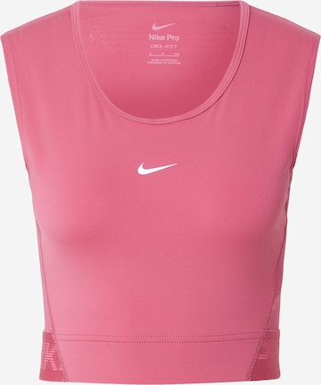 NIKE - Top desportivo 'Pro' em rosa: frente