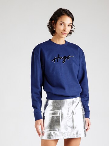 HUGO - Sweatshirt 'Easy' em azul: frente