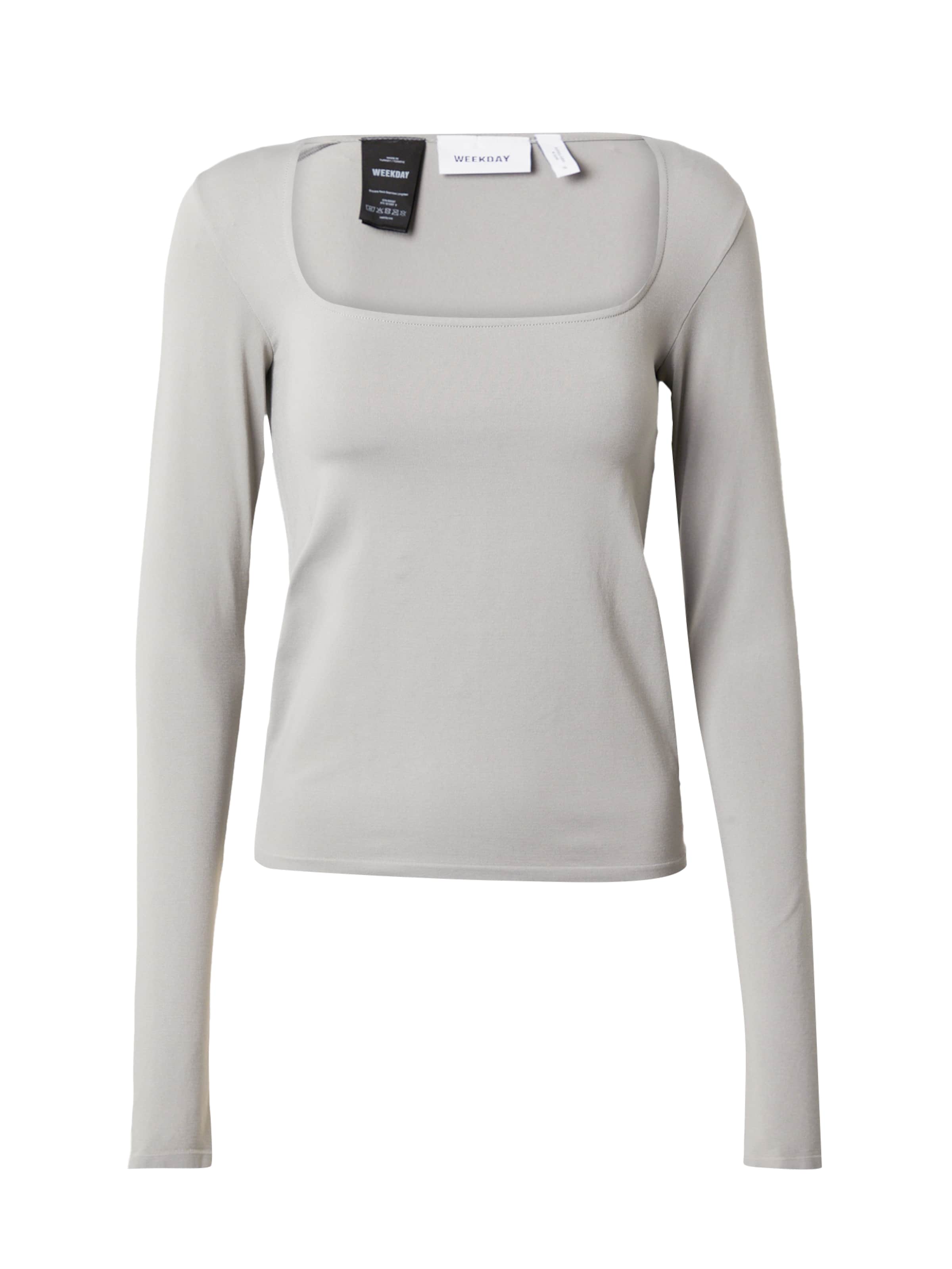 pelēks WEEKDAY T-Krekls: no priekšpuses