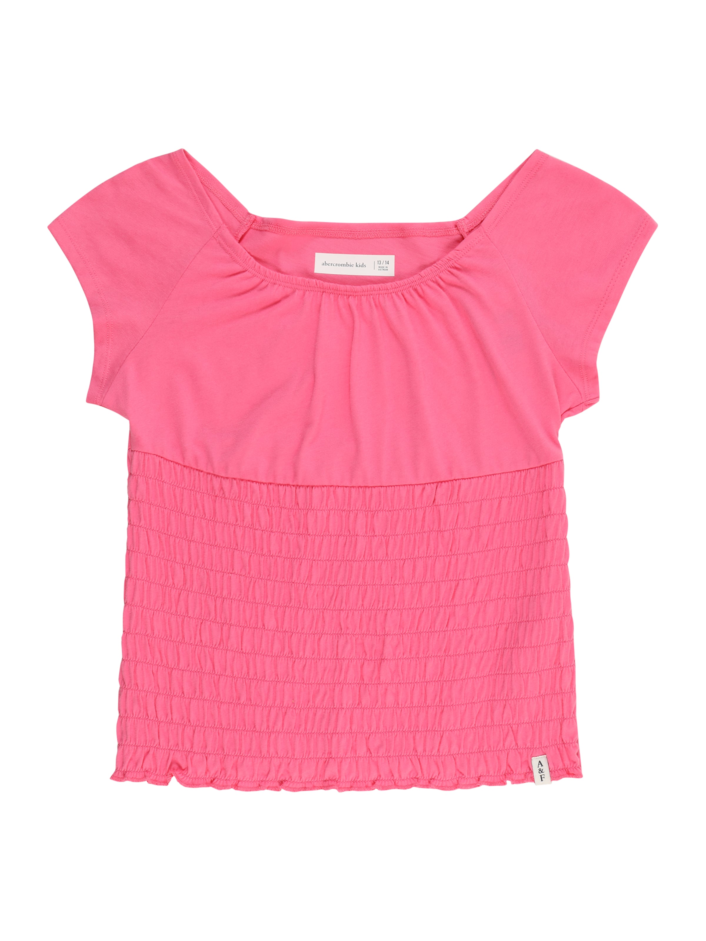 Abercrombie & Fitch Тениска в розово: отпред