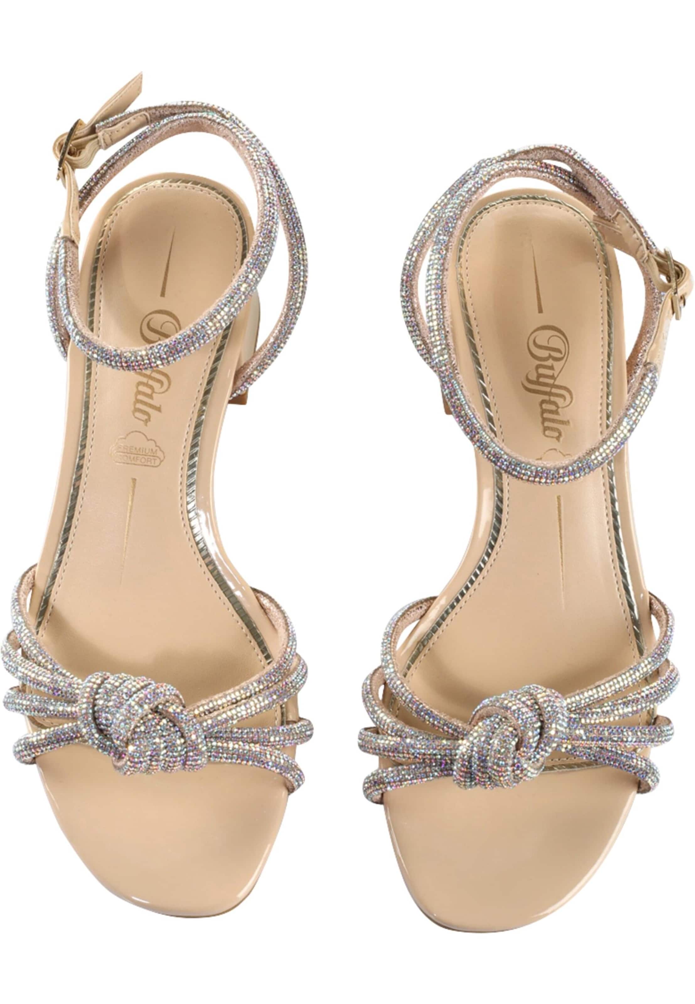 BUFFALO Σανδάλι με λουράκια 'Lilly Bow' σε μπεζ