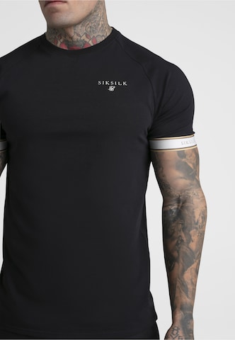 SikSilk Koszulka 'Tech' w kolorze czarny