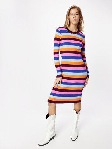 NÜMPH - Vestido de malha em mistura de cores: frente