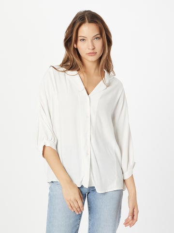 UNITED COLORS OF BENETTON Blouse in Wit: voorkant