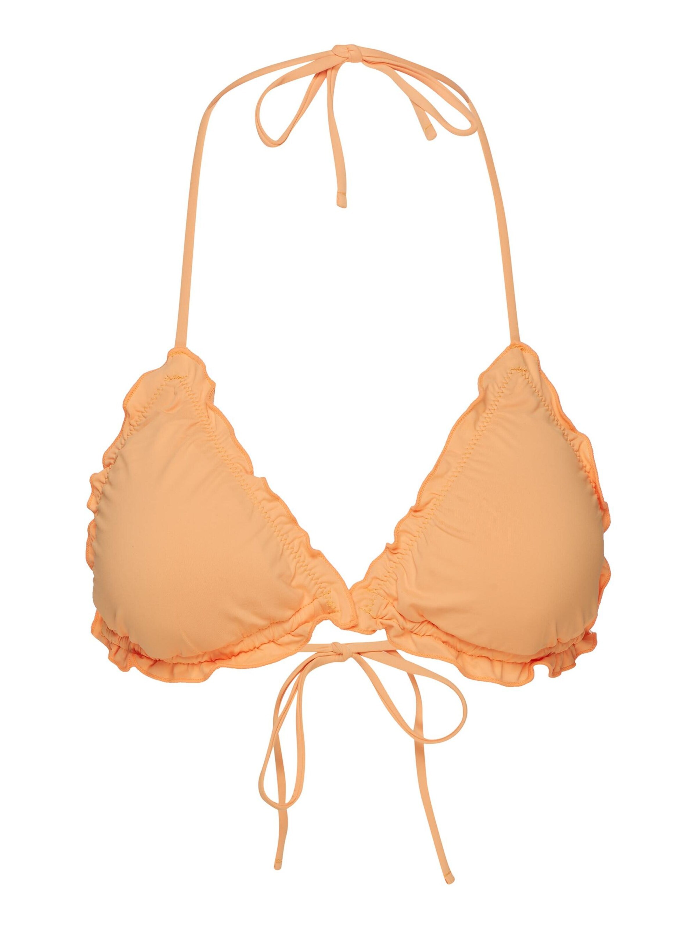 ESOTIQ Triangle Bikini Top 'Hawai' in Orange: front