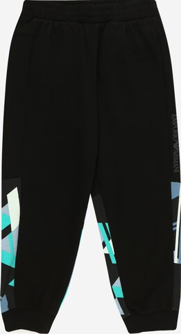 EA7 Emporio Armani Tapered Pants in Black: front