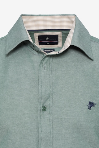 DENIM CULTURE Slim fit Button Up Shirt ' BRADLEY ' in Green