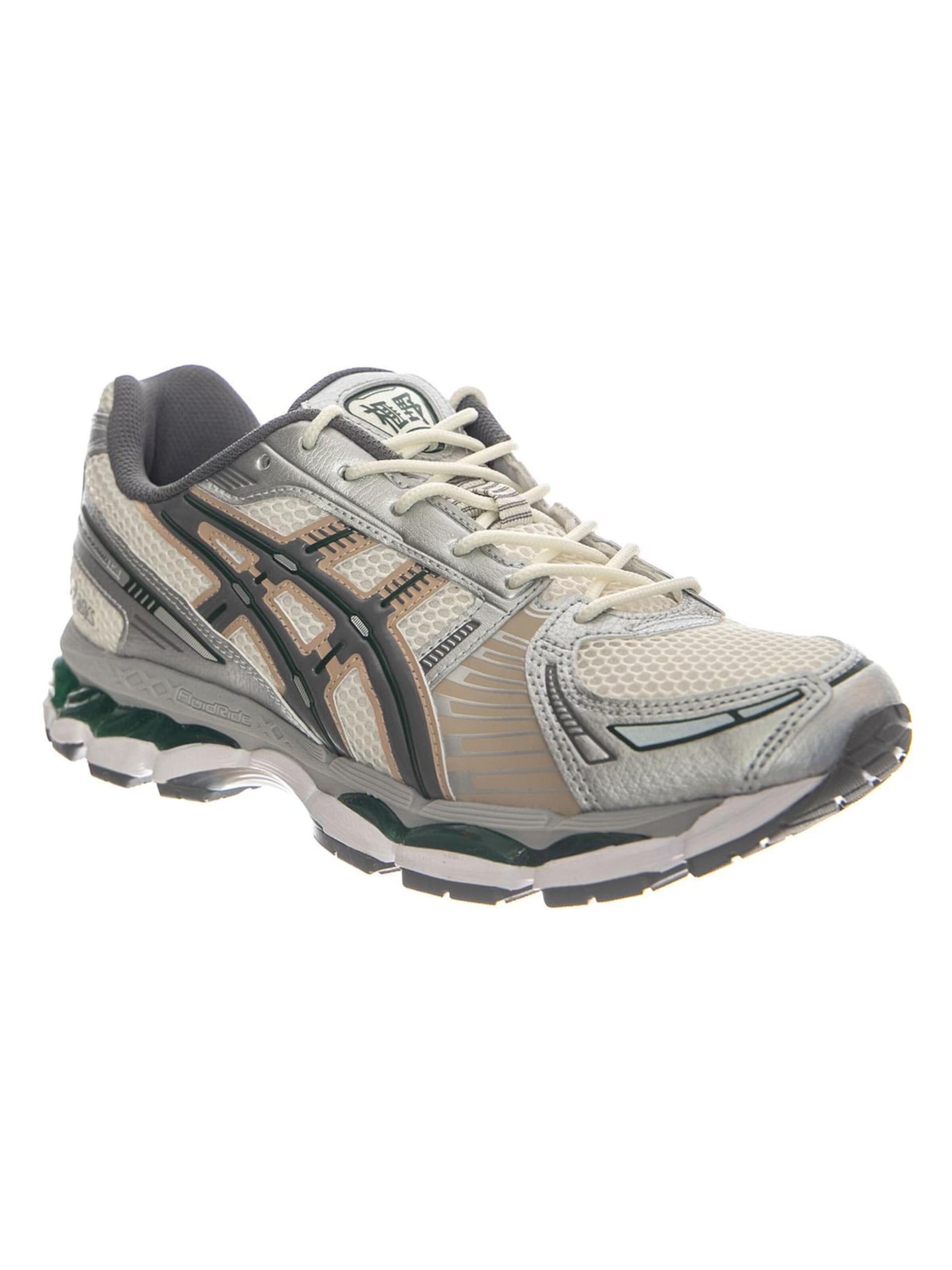 ASICS Sportieve veterschoen 'Gel-Kayano 12.1 Cream / Carbon' in Wit: voorkant