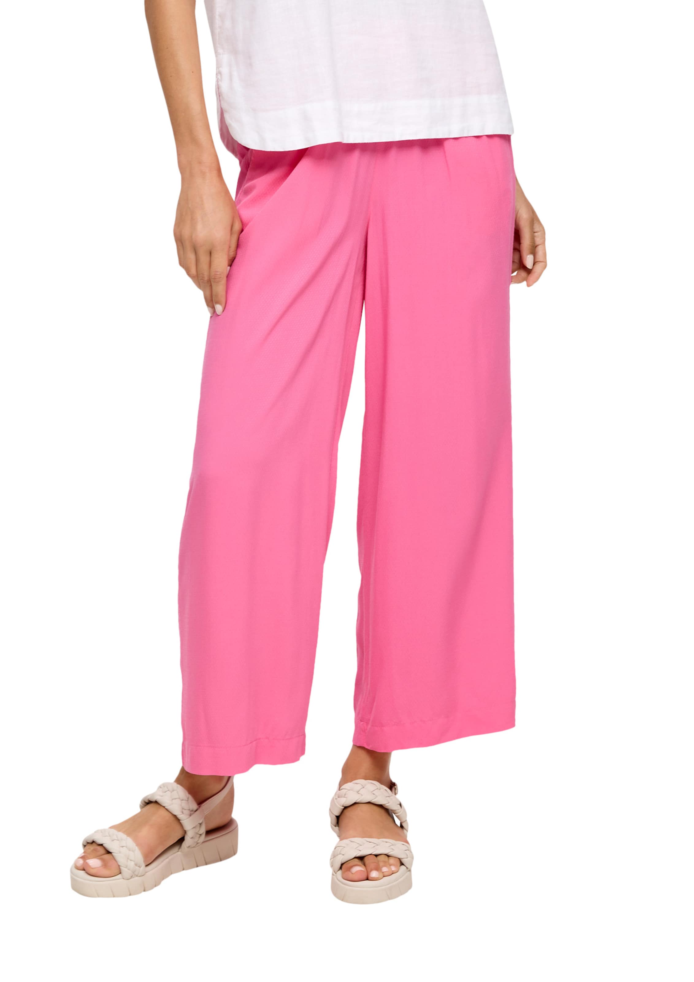 Wide Leg Pantalon s.Oliver en rose : devant