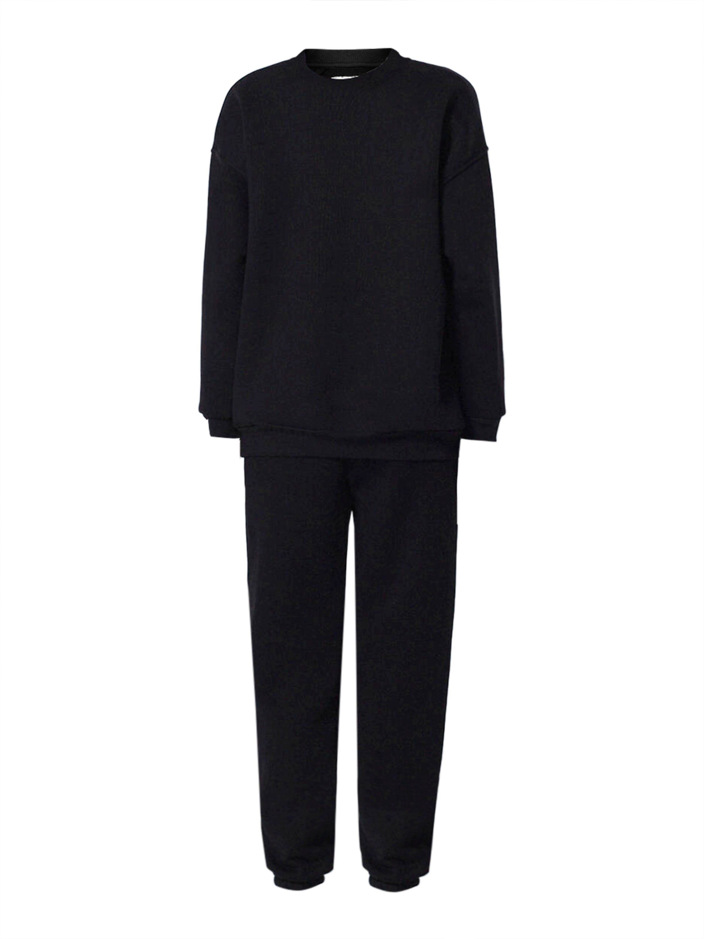 Touche Prive Jogginganzug in Schwarz: Vorderseite