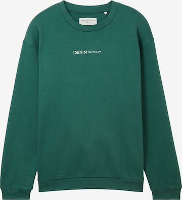 TOM TAILOR DENIM Sweatshirt i grön: framsida