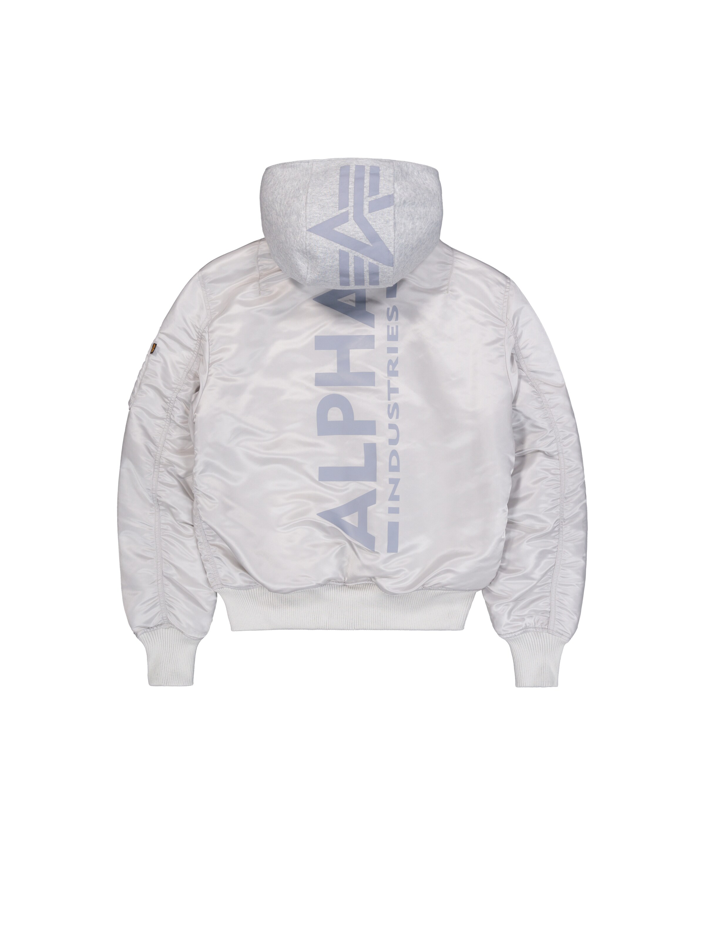 ALPHA INDUSTRIES Zimní bunda 'MA-1 Zip Hood' – šedá