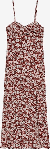 BershkaLjetna haljina - smeđa boja: prednji dio